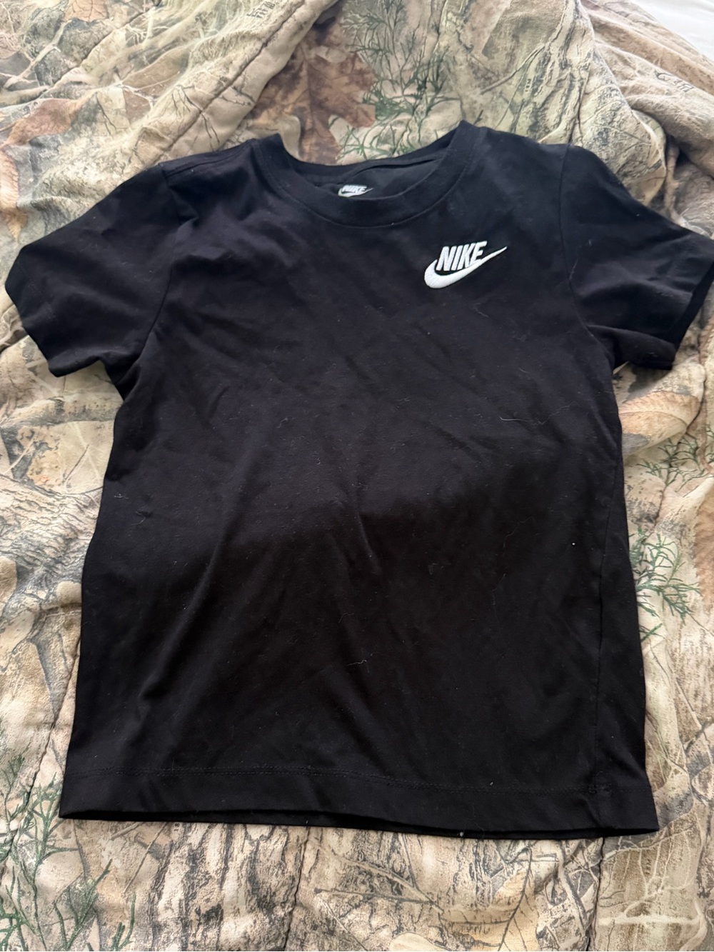 Nike Black Tee with White Swoosh Tag